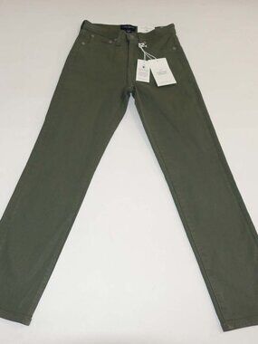 Lucky Brand Zoe High Rise Straight Coated Jeans 0 / 25 Regular NWT Deep Sage